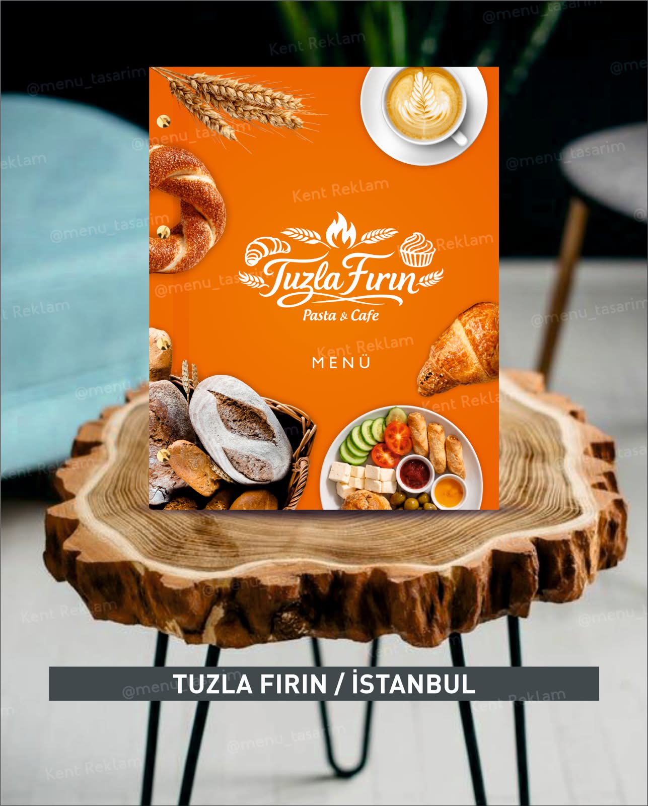TUZLA FIRIN İSTANBUL kurumsal restoran cafe menü tasarımı ve baskısı